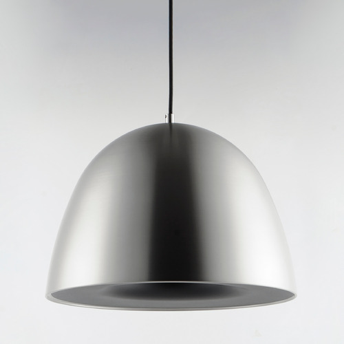 Fungo 16-Inch LED Pendant in Satin Nickel & Black by ET2 Lighting