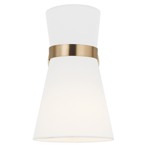 Visual Comfort Studio Collection Clark Satin Brass LED Plug and Cord Wall Lamp