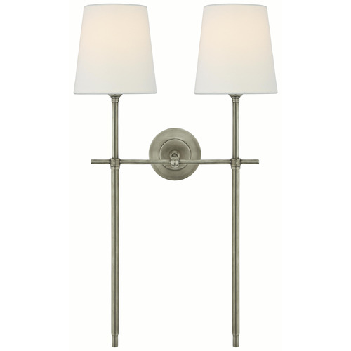 Visual Comfort Signature Collection Visual Comfort Signature Collection Thomas O'brien Bryant Antique Nickel Sconce TOB2025AN-L