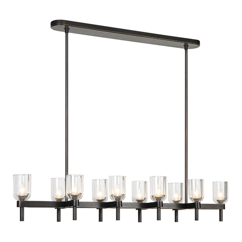 Lucian Linear Chandelier in Urban Bronze by Alora Lighting