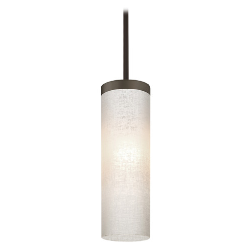 Besa Lighting Friz Bronze Mini-Pendant Light with Cylindrical Shade