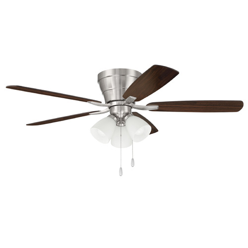 Craftmade Lighting Wheeler Brushed Polished Nickel LED Ceiling Fan with Light