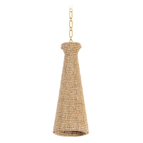 Hudson Valley Lighting Tallman Vintage Gold Leaf LED Mini-Pendant Light with Conical Shade