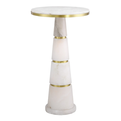 Currey and Company Lighting Currey and Company Eleanora Natural & Natural Brass Accent Table 3000-0320