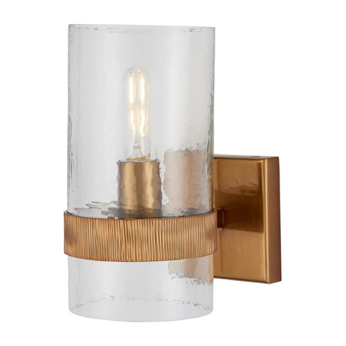 Currey and Company Sudeley Clear / Satin Brass Sconce