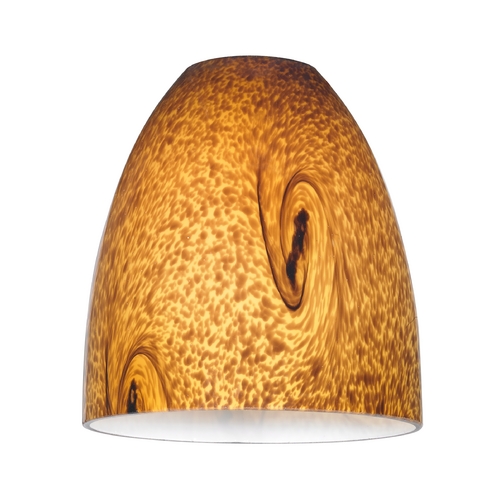 Bell Glass Shade With Art Glass - Lipless with 1-5/8-Inch Fitter