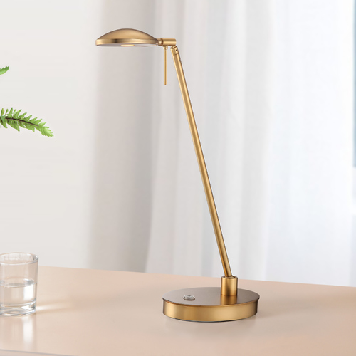 George Kovacs Lighting George's Reading Room LED Table Lamp in Honey Gold by George Kovacs P4336-248