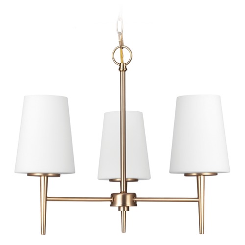 Driscoll 20.50-Inch Chandelier in Satin Brass by Generation Lighting