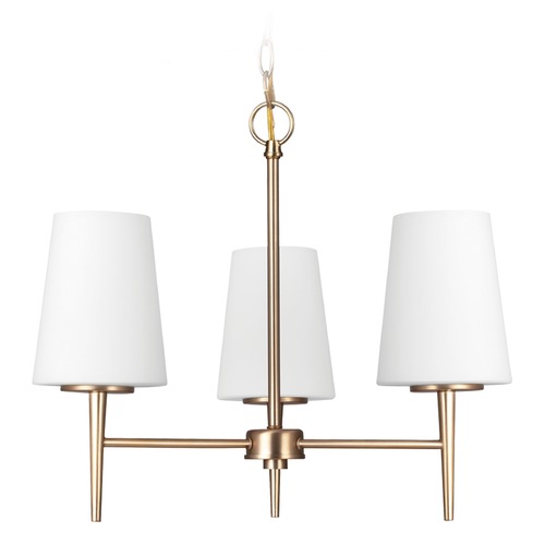 Generation Lighting Driscoll 20.50-Inch Chandelier in Satin Brass by Generation Lighting 3140403-848