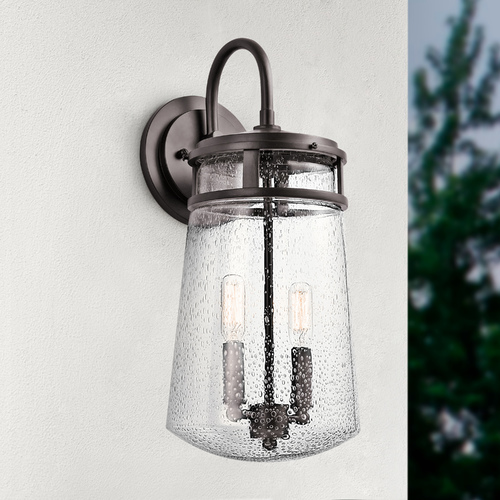 Lyndon 18.25-Inch Architectural Bronze Outdoor Wall Light by Kichler Lighting