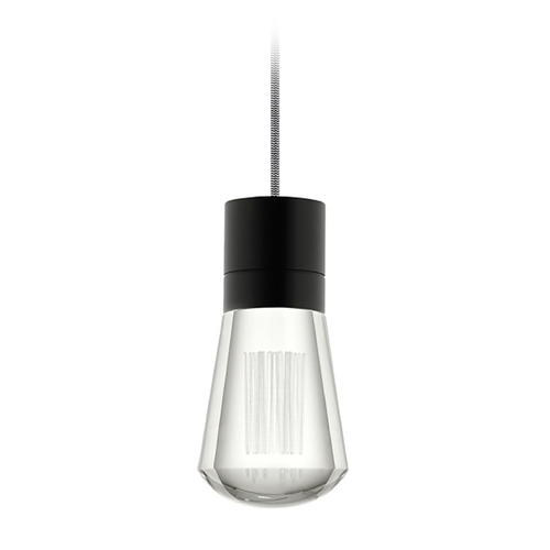 Alva LED 3000K Mini Pendant in Black by Visual Comfort Modern