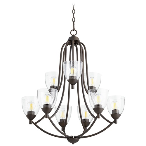 Quorum Lighting Barkley Oiled Bronze Chandelier by Quorum Lighting 6069-9-286