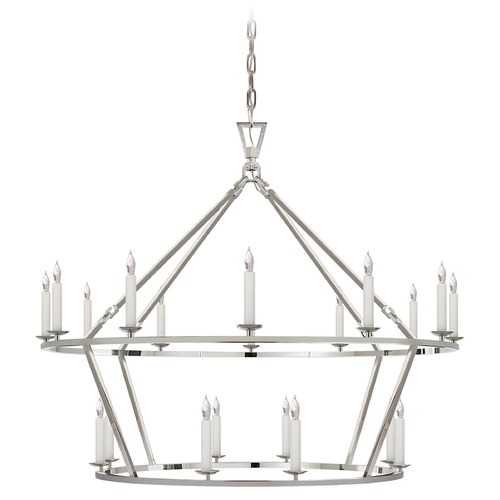 Visual Comfort Signature Collection E.F. Chapman Darlana Large Chandelier in Nickel by Visual Comfort Signature CHC5179PN