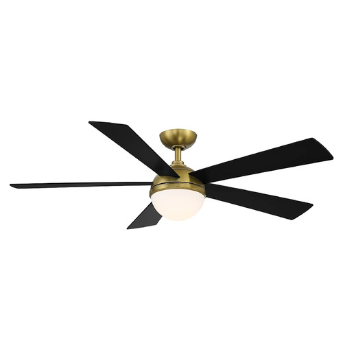 WAC Lighting Eclipse 54-Inch LED Fan in Soft Brass & Matte Black by WAC Lighting F-053L-SB&MB