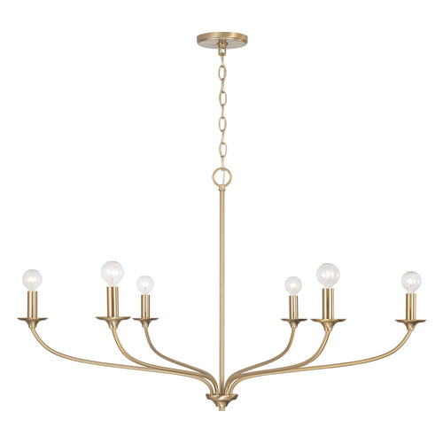 Dolan Chandelier in Matte Brass by HomePlace by Capital Lighting
