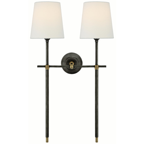 Visual Comfort Signature Collection Thomas O'brien Bryant Bronze & Hand-Rubbed Antique Brass Sconce
