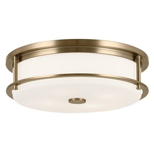 Kichler Lighting Brit Champagne Bronze Flush Mount Light by Kichler Lighting 52597CPZ