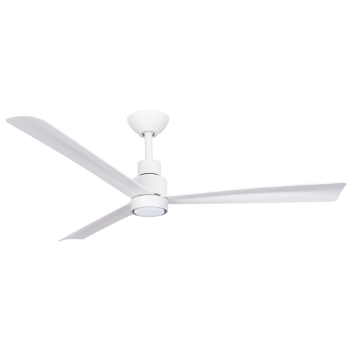 Minka Aire Simple Flat White LED Ceiling Fan with Light