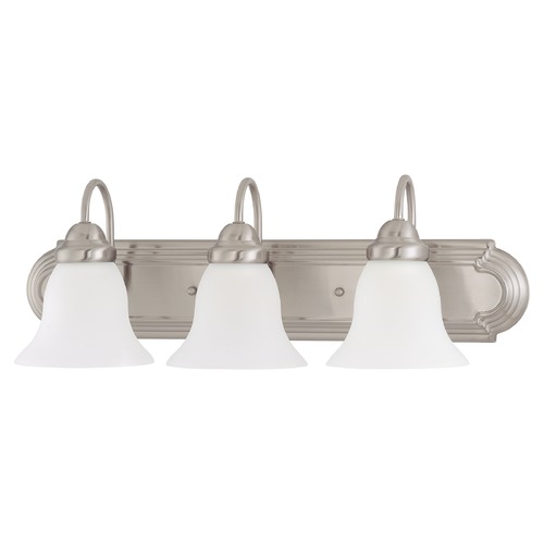 Ballerina Brushed Nickel Bathroom Light by Nuvo Lighting