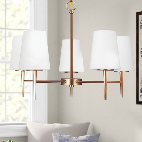 Driscoll 25.25-Inch Chandelier in Satin Brass by Generation Lighting