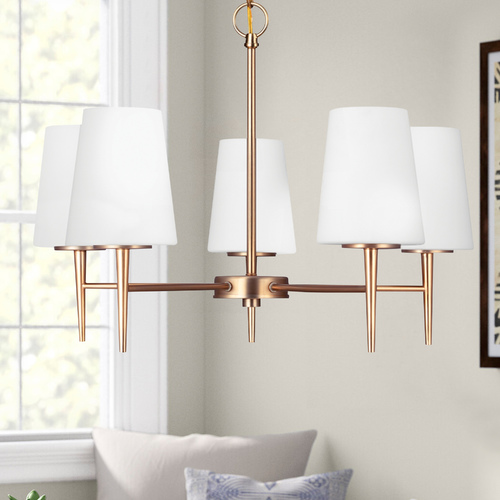 Generation Lighting Driscoll 25.25-Inch Chandelier in Satin Brass by Generation Lighting 3140405-848