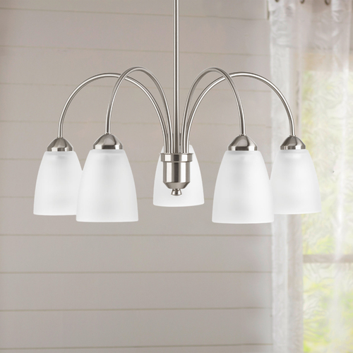 Progress Lighting Gather Brushed Nickel Chandelier by Progress Lighting P4735-09