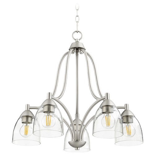 Barkley Satin Nickel Chandelier by Quorum Lighting