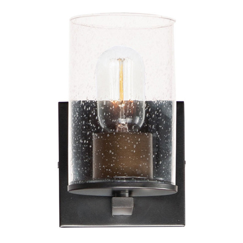 Maxim Lighting Sleek Antique Brass & Black Sconce