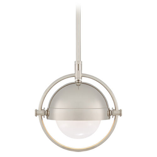 Visual Comfort Signature Collection Thomas OBrien Decca Small Orbital Pendant in Nickel by Visual Comfort Signature TOB5745PNWG