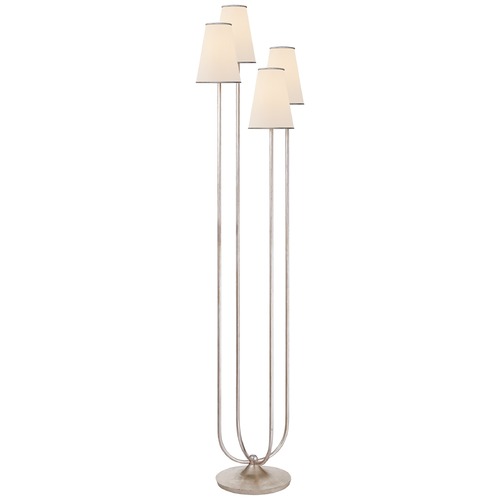 Visual Comfort Signature Collection Aerin Montreuil Floor Lamp in Burnished Silver Leaf by Visual Comfort Signature ARN1025BSLL