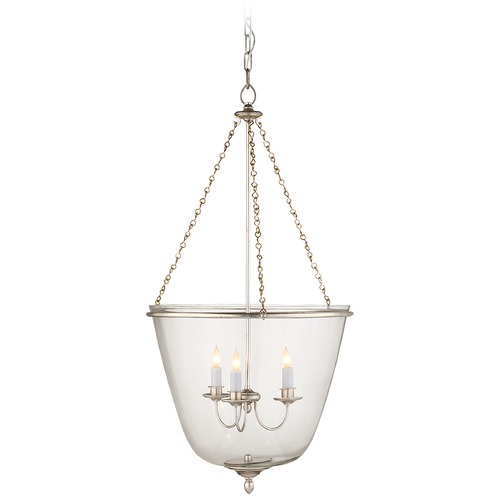 Aerin Pondview Medium Jar Lantern in Silver Leaf by Visual Comfort Signature