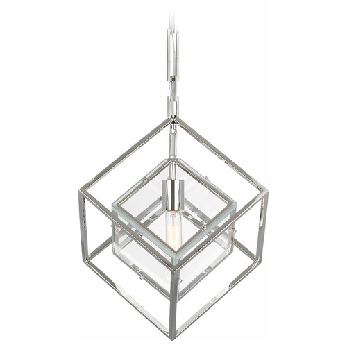 Visual Comfort Signature Collection Kelly Wearstler Cubed Medium Pendant in Nickel by VC Signature KW5023PNCG