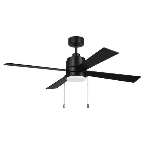 Craftmade Lighting Mccoy Flat Black LED Ceiling Fan with Light