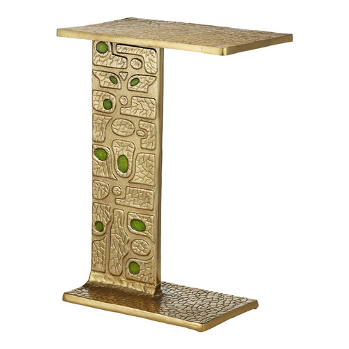 Currey and Company Beau Gold & Green Coffee & End Table