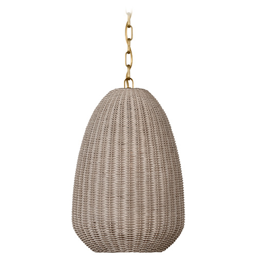 Kokomo Antique Brass Ash Wicker 12