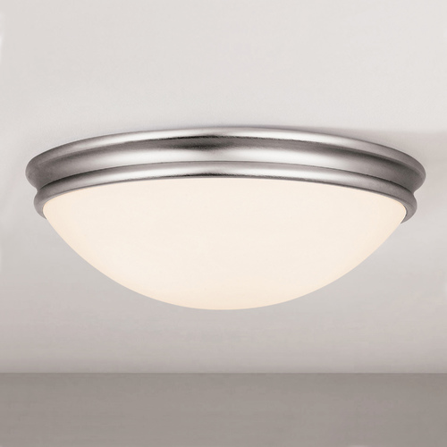 Access Lighting Access Lighting Atom Brushed Steel LED Flushmount Light 20724LEDD-BS/OPL