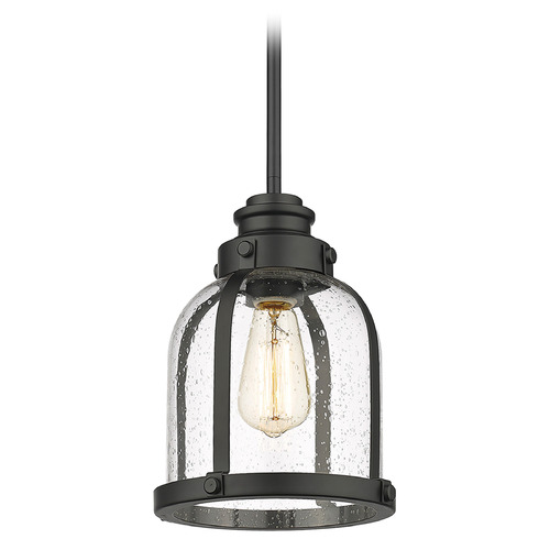 Z-Lite Burren Matte Black Mini Pendant by Z-Lite 337MP-MB