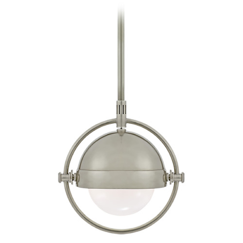 Visual Comfort Signature Collection Thomas OBrien Decca Small Orbital Pendant in Nickel by Visual Comfort Signature TOB5745ANWG