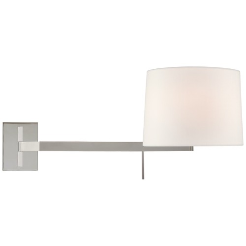 Barbara Barry Sweep Left Sconce in Polished Nickel by Visual Comfort Signature