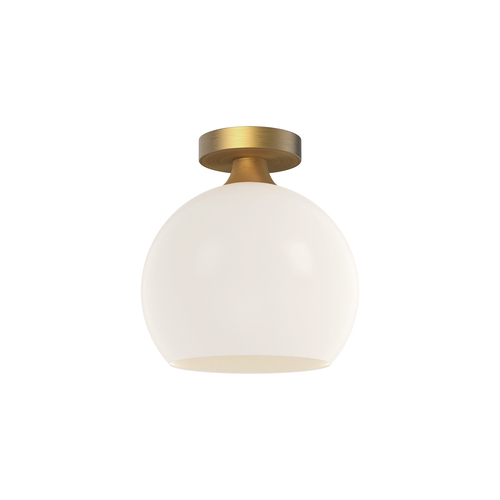 Castilla 10-Inch Semi-Flush Mount in Aged Gold by Alora Lighting