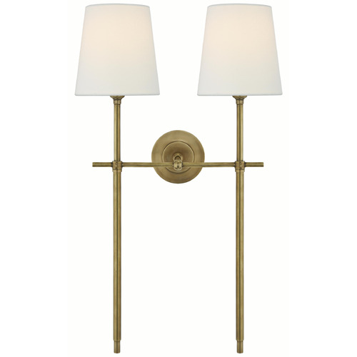 Visual Comfort Signature Collection Thomas O'brien Bryant Hand-Rubbed Antique Brass Sconce