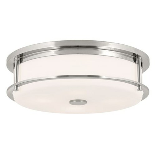 Kichler Lighting Brit Polished Nickel Flush Mount Light by Kichler Lighting 52597PN