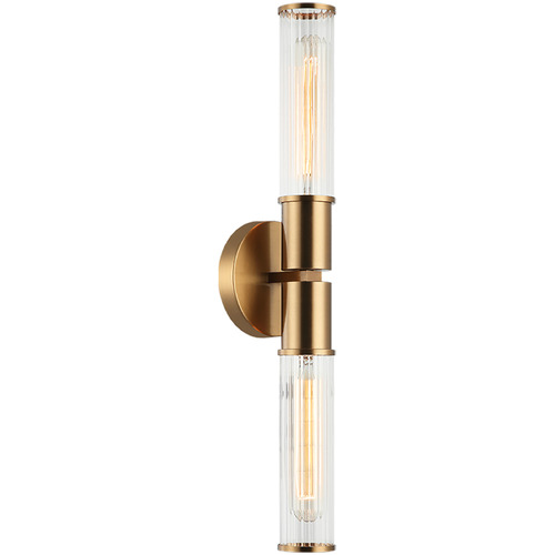 Klarice Aged Gold Brass Sconce by Matteo Lighting