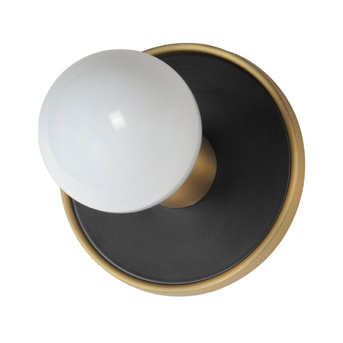 Maxim Lighting Hollywood Black & Natural Aged Brass Sconce by Maxim Lighting 26091BKNAB