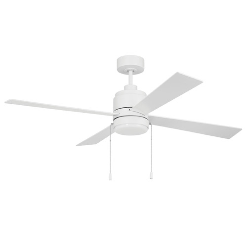 Craftmade Lighting Mccoy White LED Ceiling Fan with Light