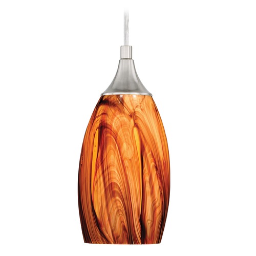 Milano Satin Nickel Mini Pendant by Vaxcel Lighting