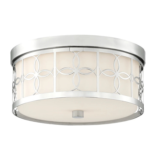 Anniversay 13.5-Inch Flush Mount in Nickel by Crystorama Lighting