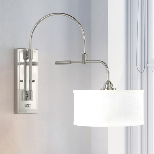 Progress Lighting Kempsey Brushed Nickel Swing Arm Lamp by Progress Lighting P710045-009