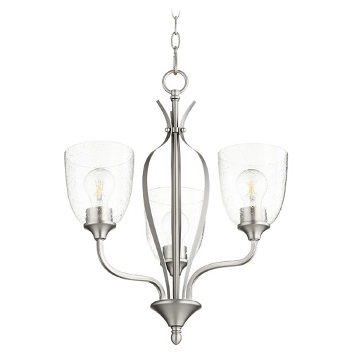 Jardin Satin Nickel Chandelier by Quorum Lighting
