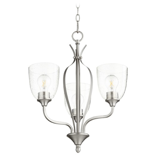 Quorum Lighting Jardin Satin Nickel Mini-Chandelier by Quorum Lighting 6127-3-265